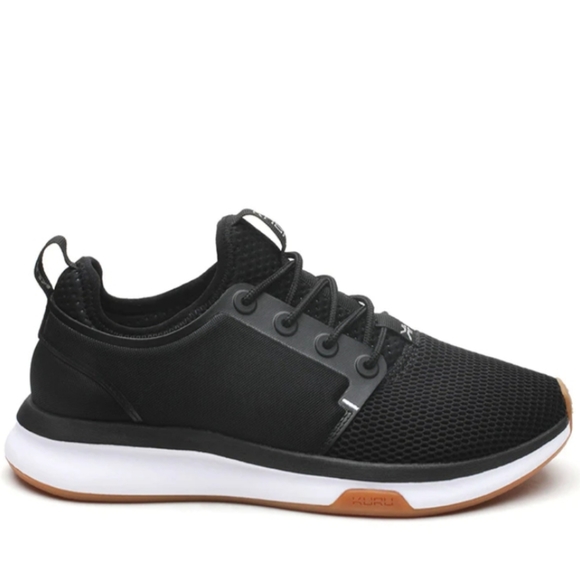 KURU Shoes - Kuru Atom Sneaker - black & white. Medium width
